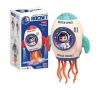 Giocattoli da ballo per bambini | Playful Automatic Dancing Rocket | Musica illuminata bambola proiettore per festival vacanza in casa evento da tavolo indoor festa familiare di età 3+ bambini