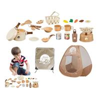 Giocattoli Da Campeggio All'Aperto, Giocattoli Da Campeggio Per | Sembra Giocare A Camp Gear Tools Kitchen Toys | Set Di Giocattoli Per Il Fuoco Di Campeggio Stoccaggio Portatile Falso Picnic