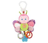 Giocattoli da carrozzina per bambini 0-6 mesi, clip sui giocattoli appesi a baby con il sonaglio sospeso, un'attività sensoriale neonatale Plush per ragazze e ragazzi, carrozzina per farfalla per bam