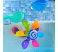 Giocattoli da doccia a mulino a vento colorati arcobaleno con paletta, giochi d'acqua per bambini piccoli e neonati (colore casuale) Tagli UnicaABS