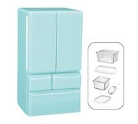 Giocattoli da frigorifero a doppia porta in miniatura per bambini Fare come dignità Design funzionale realistico per Dollhouses Esposizione da cucina per giocare frigorifero da cucina
