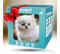 Giocattoli da Gattino Robotico Realistico Ai Giocattolo per Gatti - Porta Infiniti Gioia e Calore Robot di Gatto Peluche Interattivo Adulti Si Muovono Come Un Vero Passeggiate white