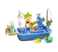 Giocattoli da Gioco per Lavastoviglie - Giocattoli per Lavastoviglie, Tavolo per Acqua Sotterranea per I Piccoli Elettrodomestici Da Cucina, Kit di Pulizia Interattivo per Antinchi, Rubinetto Del