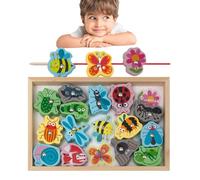 Giocattoli da in legno - Gioco di 2 in 1 adatto ai bambini,Giochi di magnetici con pesci vivaci, gioco di per bambini, regalo di Pasqua di compleanno per ragazzi e ragazze