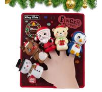 Giocattoli da natalizi, burattini da per bambini | 5 burattini natalizi per la ricreazione,Giocattolo di per la ricreazione dei cartoni animati, giocattolo per l'apprendimento delle storie d