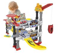 Giocattoli da parcheggio, set di giocattoli per rampe per auto da corsa - Set di piste per auto per garage giocattolo creativi - Cooperazione educativa Giocattoli per bambini per ragazzi Ragazze Compl