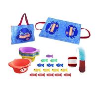 Giocattoli da pesca in tessuto, gioco di pesca per bambini - Giocattoli educativi in tessuto per pesci | Set da gioco di pesca in tessuto, giocattoli sensoriali di selezione dei colori per la casa, la