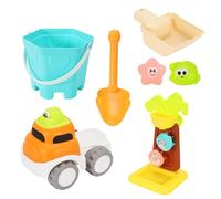 Giocattoli Da Spiaggia: Divertente Pala Escavatore Del Cartone Animato, Gioco Di Giocattoli Da Spiaggia Da 7 Pezzi Per Bambini, Kit Per Divertimento Acquatico All'aperto | Piscina Nuoto B