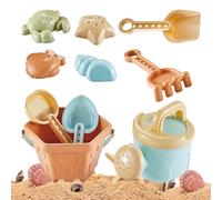 Giocattoli da Spiaggia per Bambini 10 Pezzi Granchio Stella Marina Secchio | Kit Costruzione Castelli di Sabbia Per i Bambini e Bambine, Esterno, Bordo Piscina, Riva del Lago, Riva del Fiume, Giar