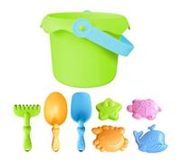 Giocattoli da Spiaggia per bambini, Giocattoli da Spiaggia - 8 -Parte di Spiaggia con Cubo, Pala e Forme, luce, portatile, Colorato per la costruzione di Castelli dentro e fuori