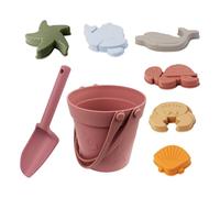 Giocattoli da Spiaggia per Bambini | Secchiello in Silicone, Pala e Stampini a Forma di Animali,Kit Sabbia per Vacanze,per Bambini Estate Viaggi Vacanze Mare Piscina Giardino Sabbiera