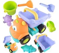 Giocattoli da Spiaggia per Bambini, Set Completo di Camion, Secchiello, Pale, Rastrello e Cozze di Sabbia, da 3 anni