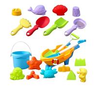 Giocattoli da spiaggia - Set da gioco interattivo con castello di sabbia da 19 pezzi - Kit di sabbia durevole per esterni | Design divertente che supporta il gioco di costruzione creativa per il