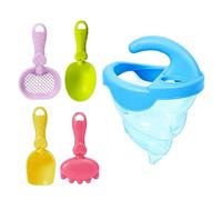 Giocattoli da spiaggia Y - 5 pezzi con paletta imbuto - Giocattoli per bambini, castelli all'aperto, per bambini e bambine dai 3 anni in su, campeggio, giardino, picnic e