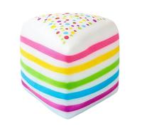 Giocattoli da spremere - Rilievo torta , dita alimentari, design colorato a strati di dessert, funzione sensoriale texture comprimibile, accessorio da scrivania per benessere mentale, format