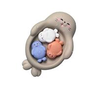 Giocattoli da Vasca per Bambini,Set Galleggianti da 4 Pezzi per Vasca - Attività Educativa Precoce con Presa Facile e Forme Animali per Bambini di Età da 18 Mesi in Su
