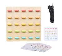 Giocattoli da viaggio per bambini - giocattolo con in legno per promuovere le capacità motorie dei bambini di 1-2 anni, divertente gioco da infilare con corda su tavola di legno, giocattolo dida