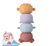 Giocattoli d'acqua per bambini - 4 pezzi gioco morbido impilabile stretto per bambini - giocattoli da bagno per bambini, bambini, ragazze, tempo in famiglia, amici, piscina e nuoto