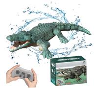 Giocattoli d'acqua telecomandati, coccodrillo telecomandato Realistici giocattoli d'acqua mobili Testa di alligatore da 98 piedi ricaricabile tramite USB impermeabile da 2, 4 GHz per l'uso quotidiano
