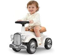 Giocattoli dai 1 ai 3 anni: scivolo con spazio sotto il sedile, auto antiscivolo con volante e clacson, auto scorrevole per interni ed esterni, ragazze e ragazzi (bianco)