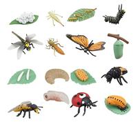Giocattoli del ciclo di vita per bambini, 4 set di giocattoli A Bugs Life includono farfalla, ape, libellula e coccinella, insetti di plastica, figurine di animali educativi precoci, ciclo per bambin