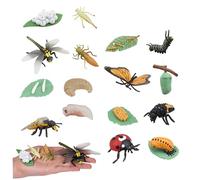 Giocattoli del ciclo di vita per bambini, 4 set di giocattoli Bugs Life includono farfalla, ape, libellula e coccinella, insetti di plastica, figurine di animali educativi precoci