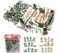 Giocattoli della seconda guerra mondiale set realistici armati di giochi di eserciti per favore fai-da-te include soldati giocattoli, carro armato, caserma e altre figure d'azione pratiche di svilupp