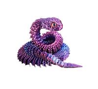 Giocattoli di animali stampati 3D, gioco di serpenti stampati 3D, modello di serpente, decorazione per desktop, motivo serpente, giocattolo mobile per autismo/ADHD, 30, blu viola