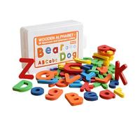 Giocattoli Di Apprendimento Alfabeto | Gioco Di Corrispondenza Alfabeto, Gioco Educativo e Legno - Giocattolo Đe Riconoscimento l'Alfabeto Set D́e 52 Lettere Dśe Legno - per l'Educazione