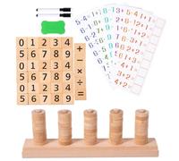 Giocattoli di apprendimento dei numeri in legno, di conteggio della matematica in legno, giocattolo educativo di conteggio matematica, gioco di giocattoli puzzle, somma sottrazione, giocattoli