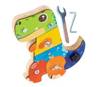 Giocattoli di apprendimento educativi in legno | Consiglio per cacciavite per bambini, scheda cacciavite per dinosauro educativo | Giocattolo di sviluppo sensoriale per bambini in classe prescolare