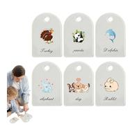 Giocattoli di apprendimento per i bambini piccoli, schede flash di parole | Animali Frutta Carte Cognitive Colorate Giocattoli di Apprendimento Schede Flash - Gioco di carte strumento per apprendista