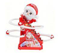 Giocattoli Di Babbo Natale,Giochi Educativi Di Santa Elettrico | Giocattoli Rotolanti Musicali Salendo Scale | per Bambini Casa Asilo Camera Da Aula