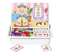 Giocattoli di Bambole Magnetiche in Legno - Gioco di Bambole Magnetiche per Gioco Simbolico per Bambini attività di Apprendimento Portatili per La Scuola in Casa Vacanza al