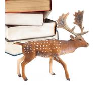 Giocattoli di cervo per, figura Fawn Whitetail | Figure di cervo di creatura Statua realistica della quete bianca | Gioca giocattoli educativi selvaggi piccoli toppers per torta per ragazzi e ragazze