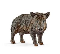 Giocattoli di cinghiale realistici - Realtà degli animali della foresta giocattolo - Mostra la figura del maiale selvatico | Modello in PVC dipinto a mano Scultura della creatura della giungla da 4