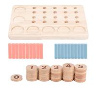 Giocattoli di conteggio in legno - Aggiunta e sottrazione di base Math Game Peg Board | Forniture per la casa, giocattoli corrispondenti con i numeri, materiale didattico