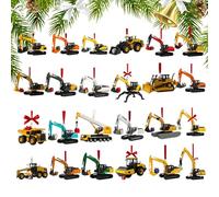 Giocattoli di conto alla rovescia di Natale-24 macchine di fusione, 2 d Ornamenti di macchine in miniatura, calendario del conto alla rovescia del pendente acrilico | Seguaci di Natale per i giovani