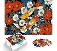 Giocattoli di gioco impegnativi Pesci Koi e fiori Puzzle 2000 pezzi per adolescenti 70x100cm Migliorare la memoria per e 14 anni e oltre