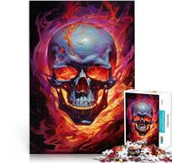 Giocattoli di gioco impegnativi Testa del teschio ardente Puzzle da 2000 pezzi per adolescenti 70x100cm Migliorare l'amore tra le coppie