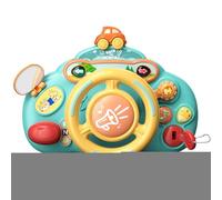 Giocattoli di guida per bambini - Simulatore di sterzo interattivo, effetti sonoro, pannello attività, pulsanti di apprendimento, base a ventosa | Console auto per lo sviluppo sensoriale utilizzato