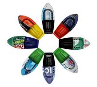 Giocattoli di latta piccola barca per il riciclaggio con oblò barca a candela