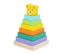 Giocattoli di legno impilabili giocattoli in legno | Coordinamento degli occhi delle mani Interactive Building Toys | Gioco di impilamento sensoriale per 3 anni in età prescolare