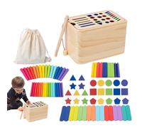Giocattoli di legno per classificare le figure,Giochi di corrispondenza sensoriali per bambini in età prescolare | Sorter di forme e colori per lo sviluppo delle abilità motorie nei bambini 6 ai