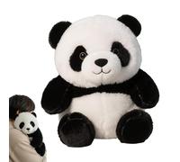 Giocattoli di peluche animali che supportano emotivamente - Panda in cotone pressofuso per comfort e relax | Panda coccoloso per alleviare l'ansia, supporto del sonno e decorazione della casa
