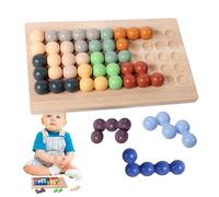 Giocattoli di perline di bordo logico, Giocattoli impilabili di ordinamento colorato, Giochi da tavolo di legno di perline arcobaleno, P ordinamento giocattoli educativi Puzzle Set