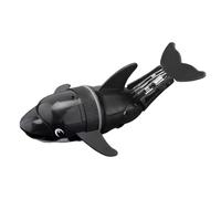 Giocattoli di pesce elettrico 7.68x4.09x2.95 a batteria a batteria Safe Fun pesce rotolante per bambini giocattoli per il bagno per la casa, nessuna batteria, nero