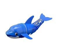 Giocattoli di pesce elettrico 7.68x4.09x2.95 a batteria a batteria Sicuro sicuro divertimento di pesce rotolante per bambini giocattoli per bagno per la casa, nessuna batteria, blu