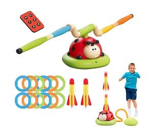 Giocattoli di selvaggina, lanciare giocattoli ladybug gioco ring | Ladybug lanciatori di razzi giocattolo | Attrezzature per esercizi sport all'aria aperta per bambini, ragazzi, 3-6 anni