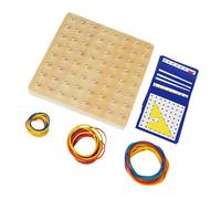 Giocattoli didattici a forma geometria Geoboard in legno con elastici elastici per bambini per sviluppare abilità motorie fini Strumento didattico geometria creativa